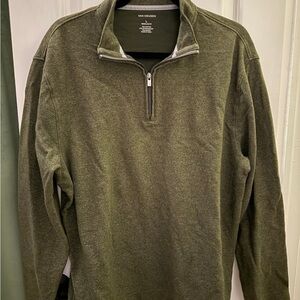 Van Heusen Men's Olive Zip-Up Sweater